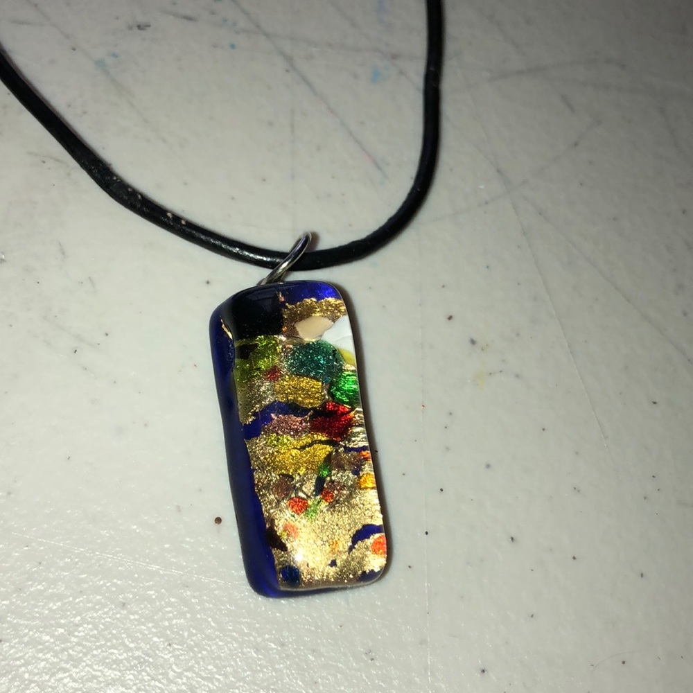 new Verto Di murano Necklace with leather string